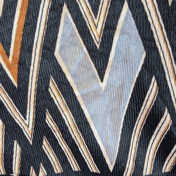 Vintage Dress Womens 10 Medium Geometric Brown Black 1970s Retro Boho READ - Picture 6 of 12